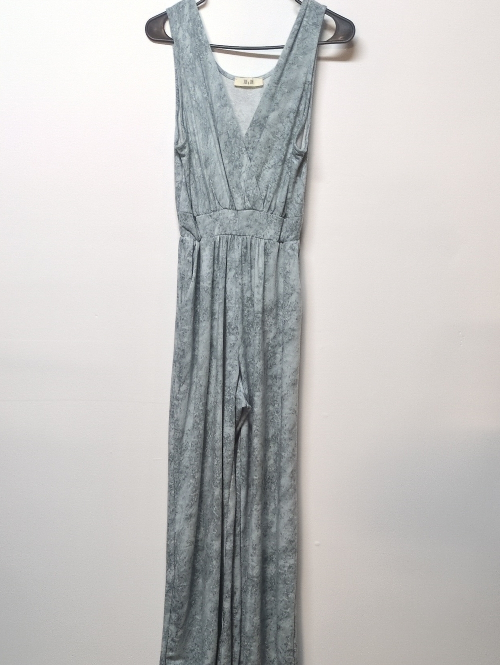 Jade by Jane Jumpsuit Gray and Blue Marble, Size L